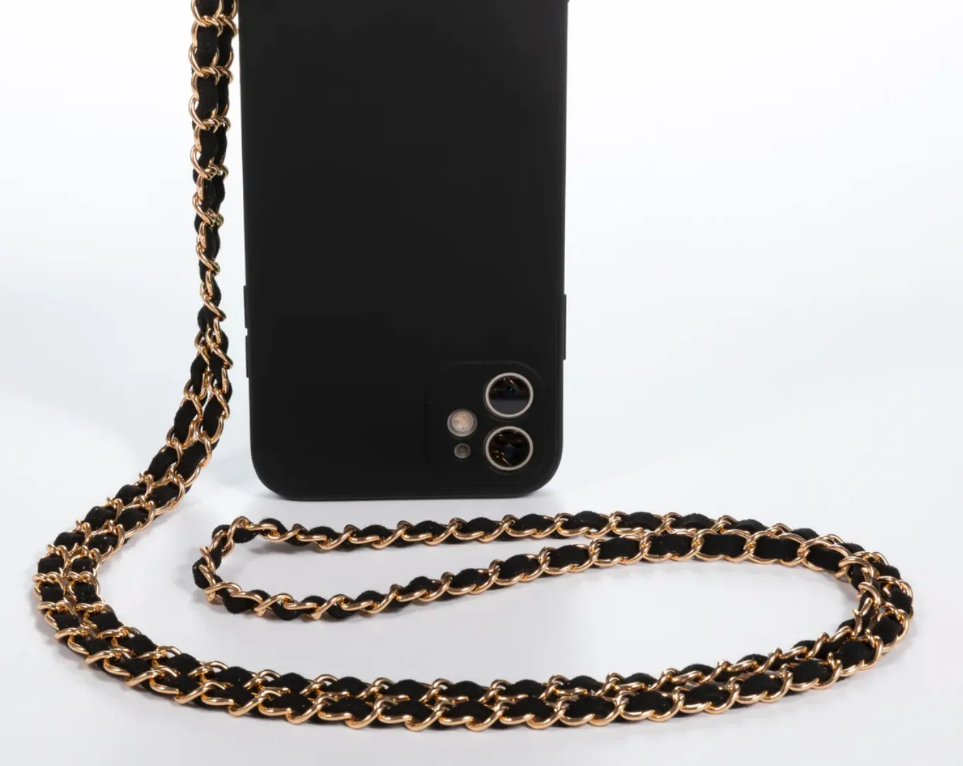 Suede & Cuban Link Phone Chain