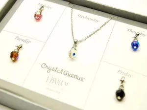 Swarovski Crystal Round Necklace & Pendants Gift Set