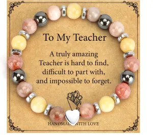 Teacher Appreciation Bracelet for Women for Preschool Teachers' Birthday