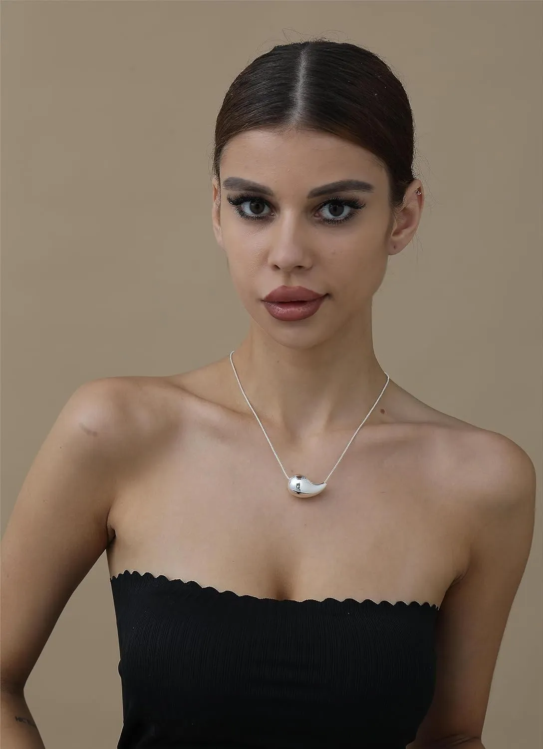 Teardrop Necklace Earrings Jewelry Set for Women, Dupes Drop Dainty 14k Gold Plated Water Hypoallergenic Pendant Necklace