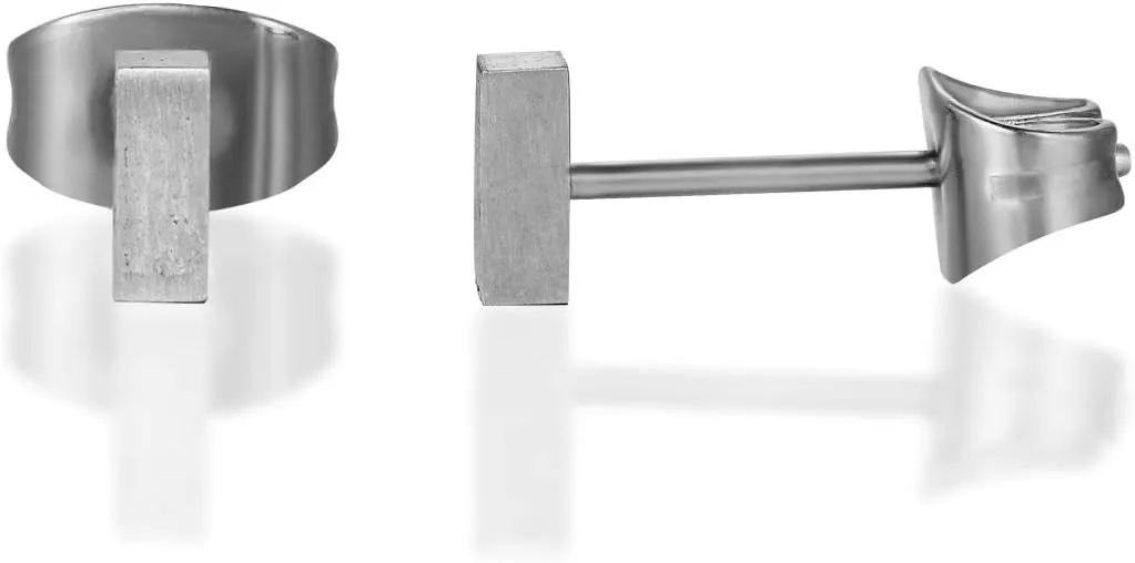 TGNEL Pure Titanium Earrings Studs Nickel-Free Hypoallergenic Earrings for Sensitive Ears, Dainty Hexagon/Triangle/Square/Rectangle Geometric Stud Earrings for Women Men