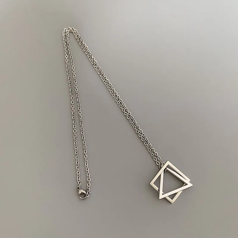Titanium steel hiphop hip hop necklace