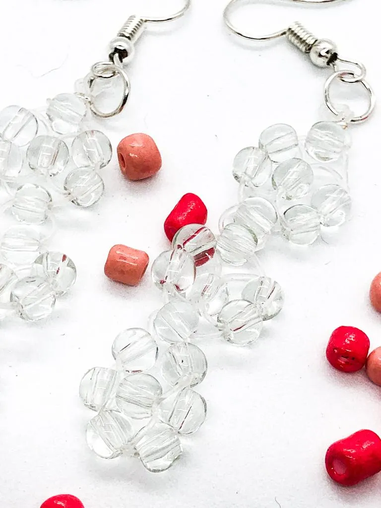Transy flower earrings