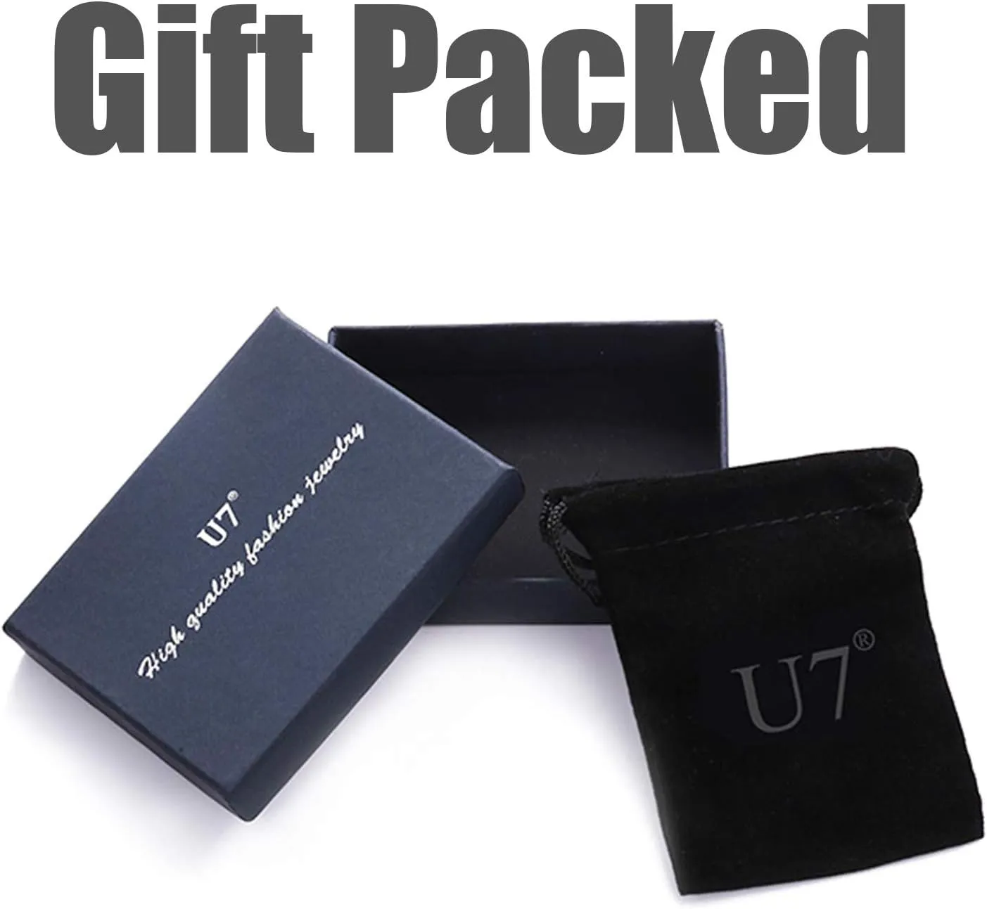 U7 Bible Verse Necklaces for Men Women Stainless Steel/18K Gold Plated Prayer Hands Coin Medal Pendant Necklace Christan Jewlery Gift (22-26Inch)