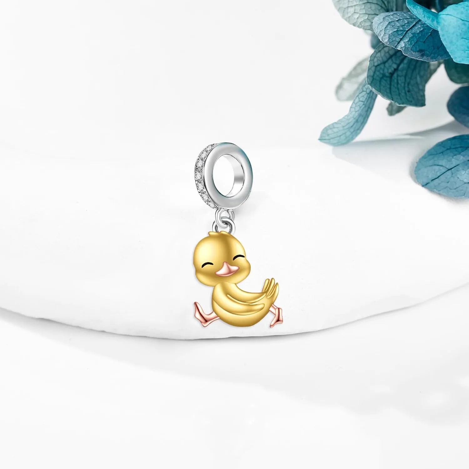 URONE Duck/Guinea Pig Charms Beads Fits Charms Bracelets for Women 925 Sterling Silver Bead Animal Jewelry Gifts for Women Bracelet&Necklace