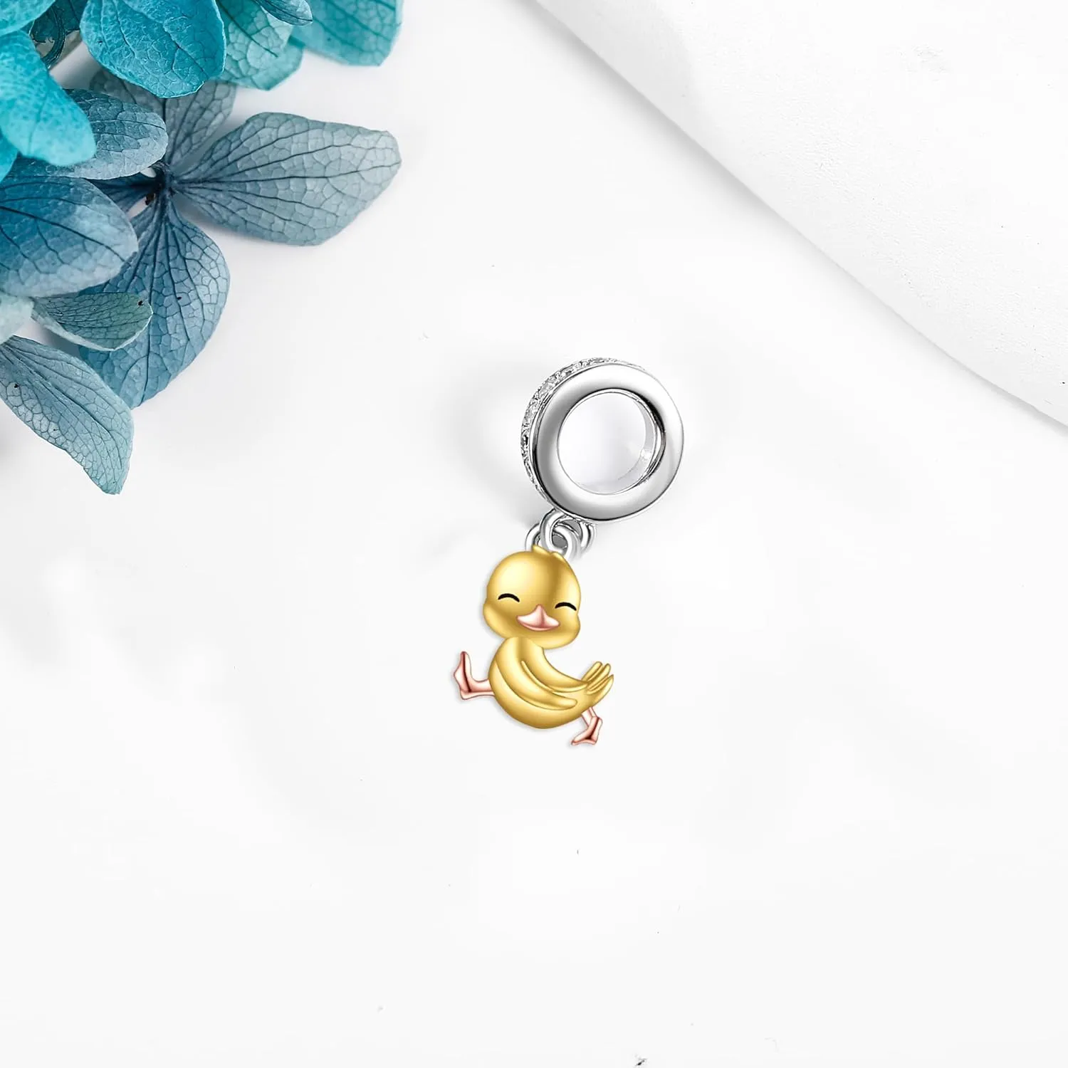 URONE Duck/Guinea Pig Charms Beads Fits Charms Bracelets for Women 925 Sterling Silver Bead Animal Jewelry Gifts for Women Bracelet&Necklace