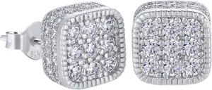 VEXXS S925 Diamond Stud Earrings for Men, 14K Real Gold Plated Iced Out Earrings Micro Pave 5A CZ Stones Mens Studs, Hypoallergenic 925 Sterling Silver Studs