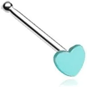 Vibrant Enamel Heart Nose Stud Ring