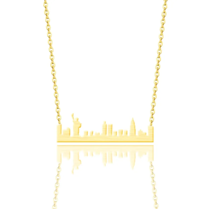 Vintage Statue of Liberty New York Skyline Chain
