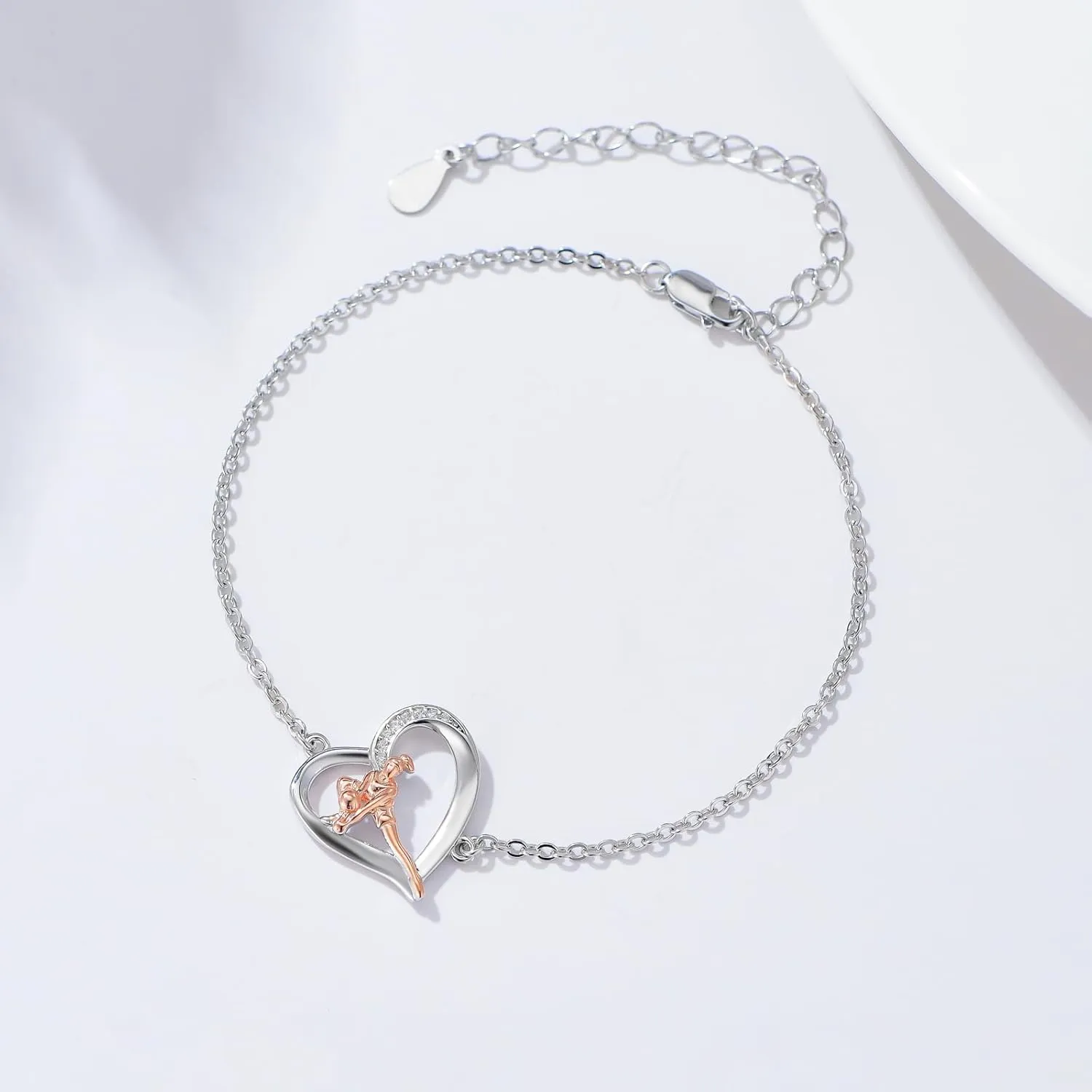 Volleyball/Tennis/Golf Bracelet 925 Sterling Sliver Heart Sports Bracelets Jewelry Gifts for Women Mom Lover Player