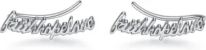 WINNICACA S925 Sterling Silver Ear Climbers Earrings for Women Faith Hope Love Cuff Climber Stud Earrings Hypoallergenic Crawler Jewelry Gifts for Women Her Daughter